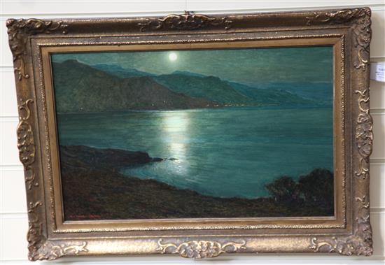 Harry Van Der Weyden (American 1868-1952), The Lights of Ventimiglia 13.75 x 21.25in.